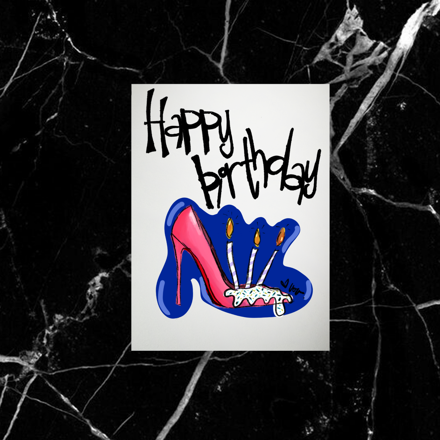 Happy Birthday Stiletto Card